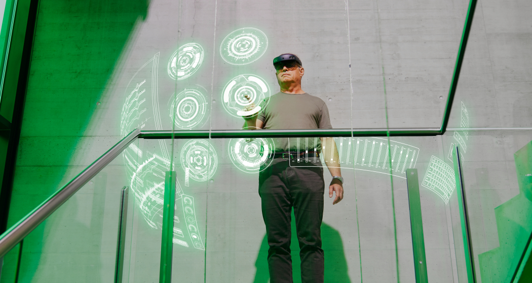 Gritec revolutioniert mit ihren Mixed-Reality-Anwendungen (© Marke graubünden, nicolatroehler.com) Die Firma Gritec aus Grüsch revolutioniert mit ihren Mixed-Reality-Anwendungen die Kundenbetreuung im Technologiebereich