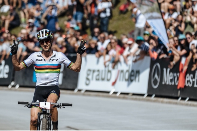 Lenzerheide Mountainbike Weltcup Nino Schurter (© Lenzerheide Marketing und Support AG) Lenzerheide Mountainbike Weltcup Nino Schurter