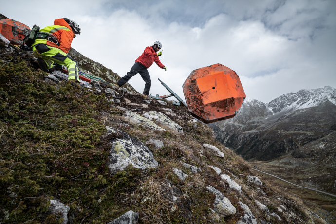 Steinschlagexperiment SLF